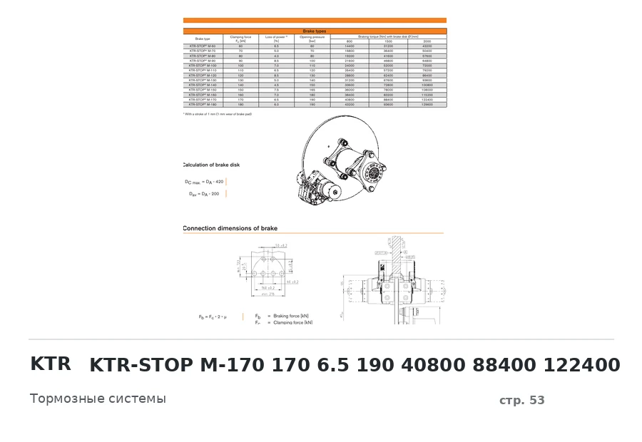 KTR KTR-STOP M-170 170 6.5 190 40800 88400 122400