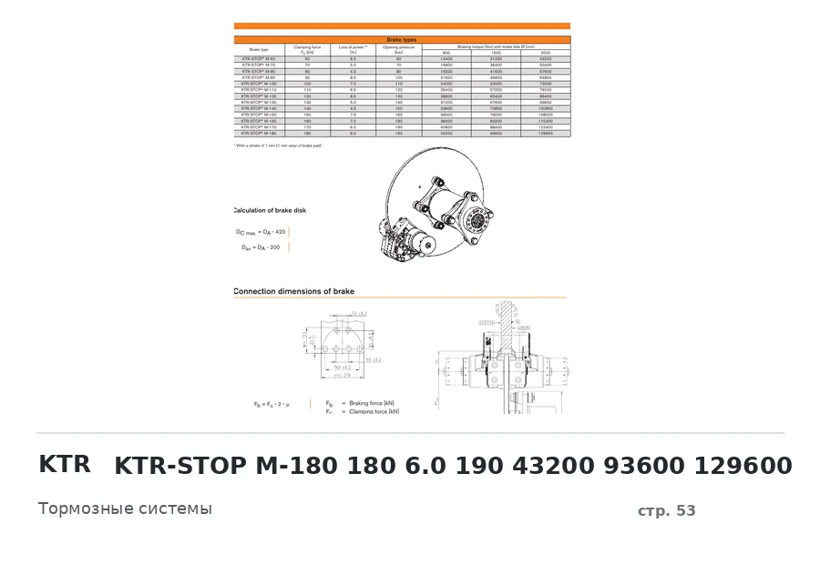 KTR KTR-STOP M-180 180 6.0 190 43200 93600 129600