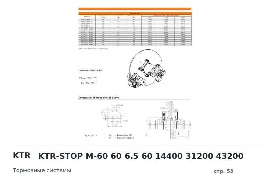 KTR KTR-STOP M-60 60 6.5 60 14400 31200 43200