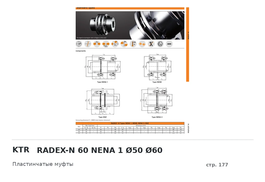KTR RADEX-N 60 NENA 1 Ø50 Ø60