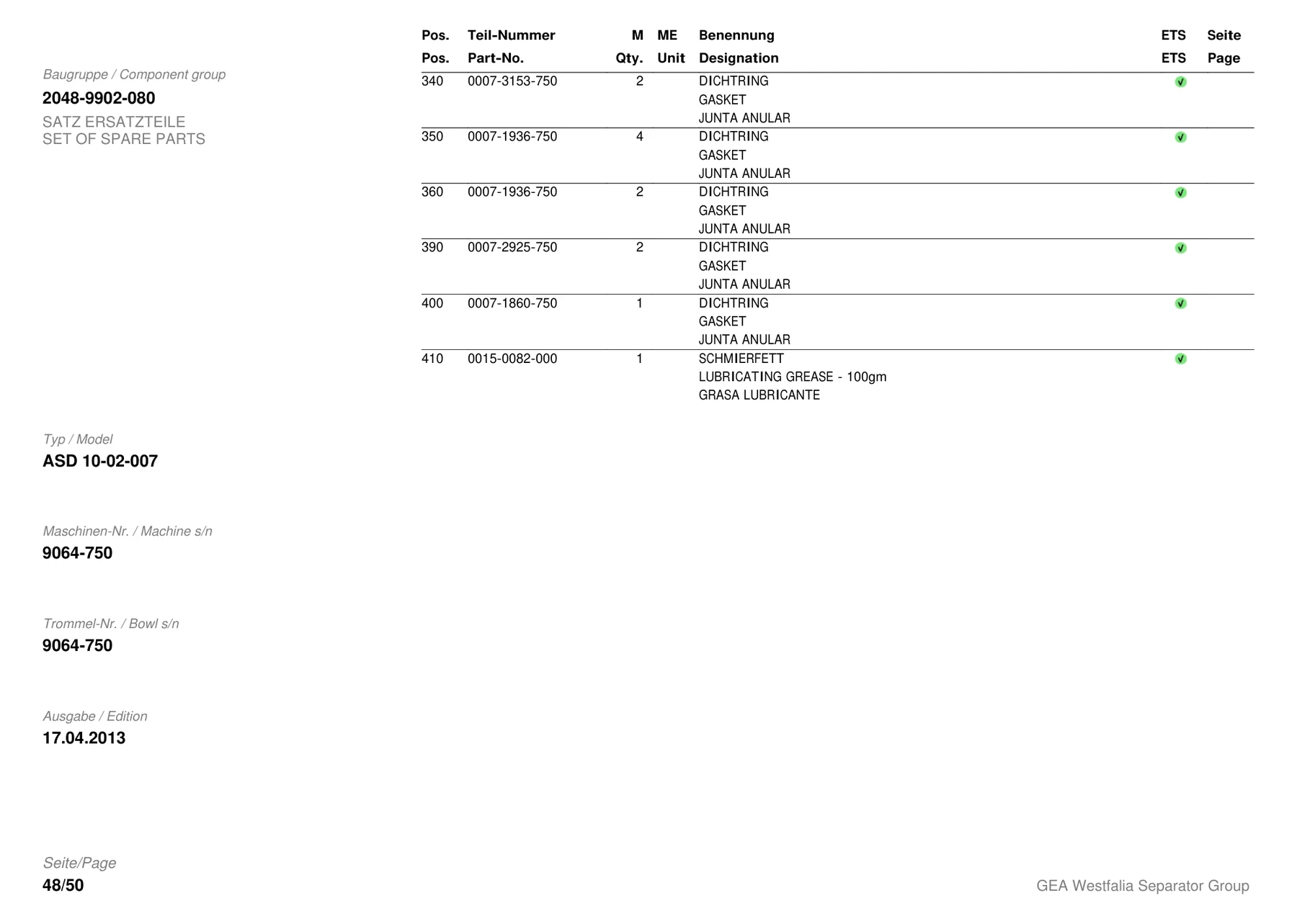 GEA 0007-3153-750