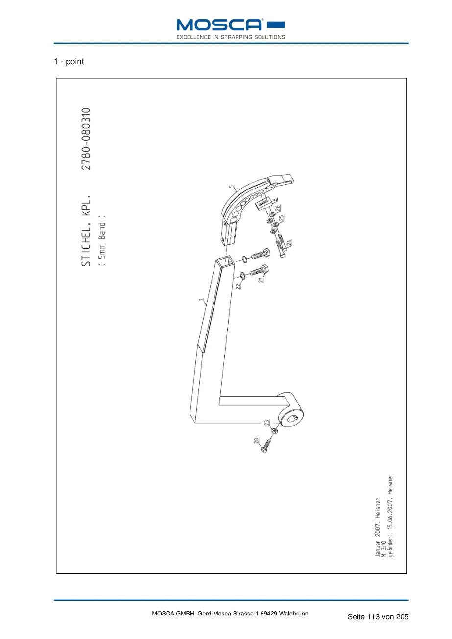 Mosca 2761-080110-10 clamping