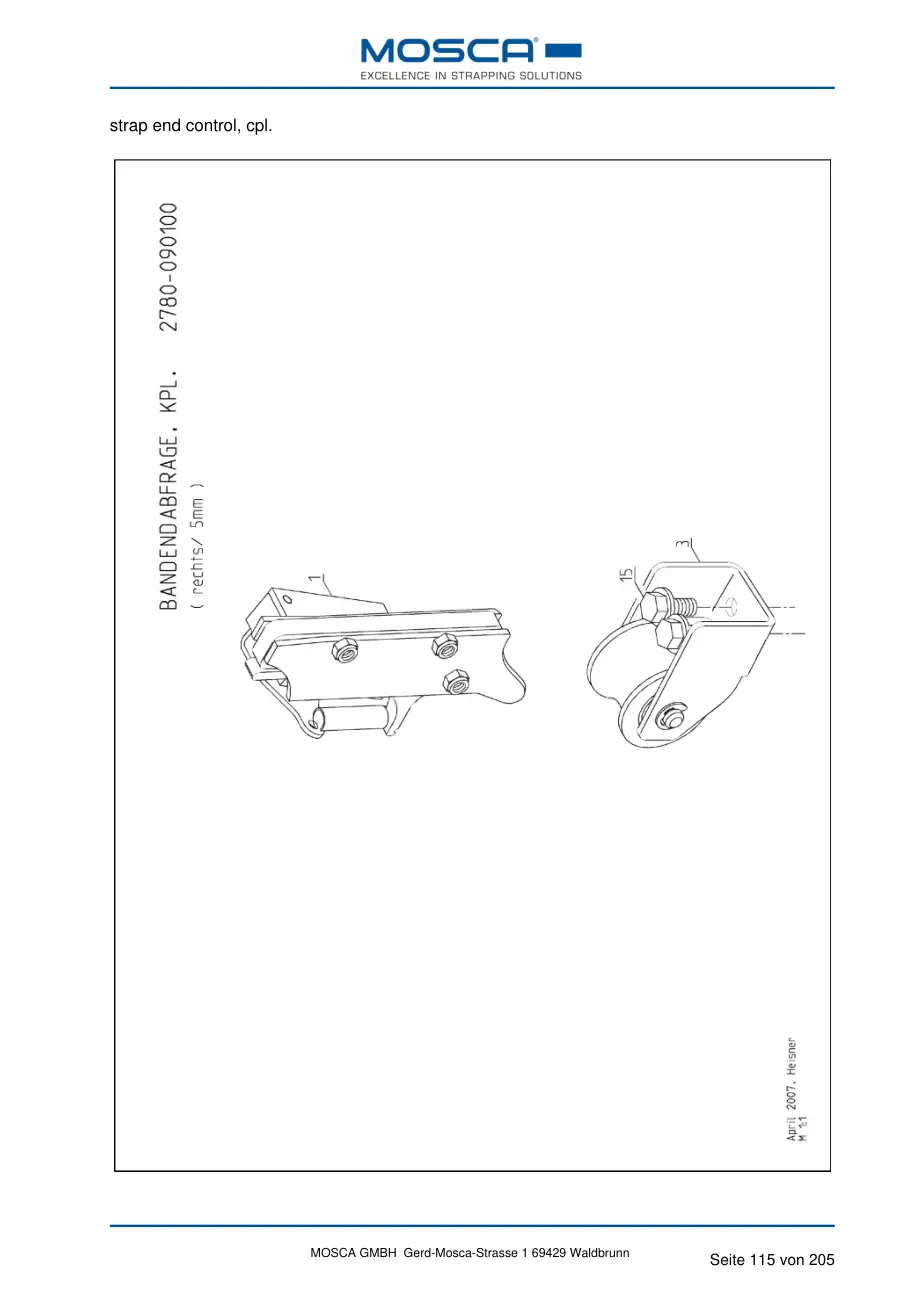 Mosca 2780-090110-00 strap end