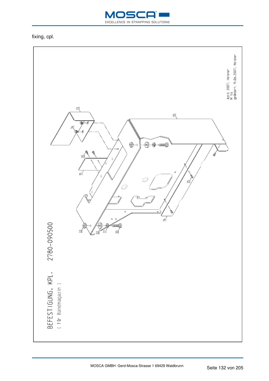 Mosca 2780-090500-10 retaining
