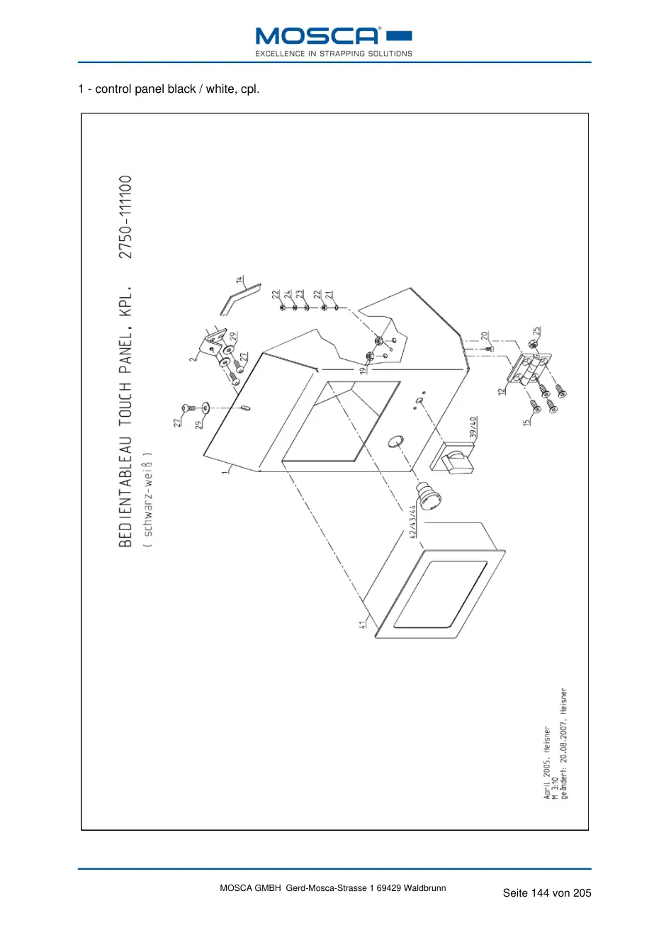 Mosca 2750-111100-11 control