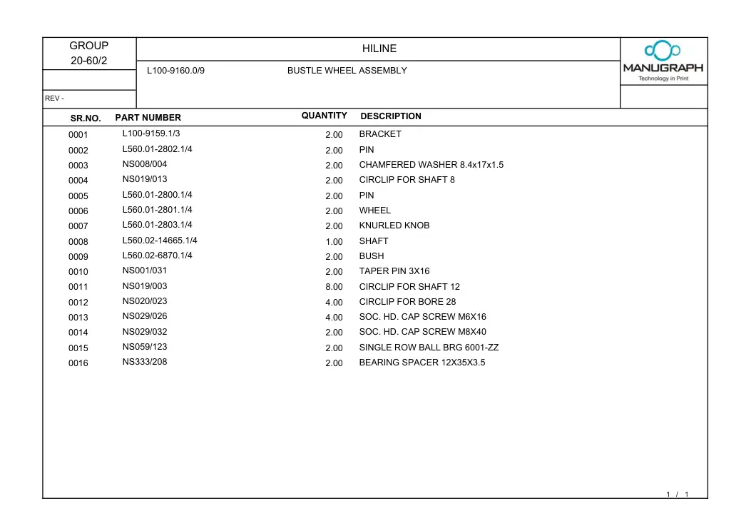 Manugraph L560.02-14665.1/4