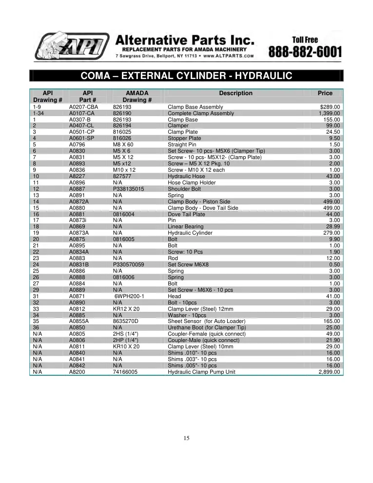 Alternative Parts A0407-CL