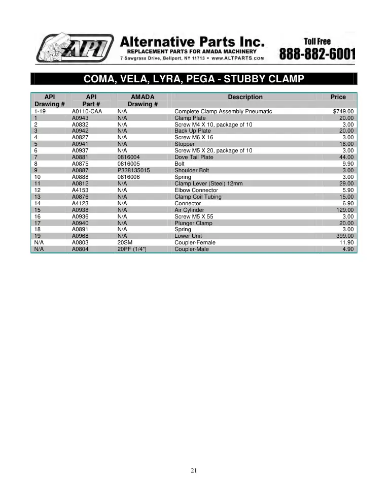 Alternative Parts A0110-CAA