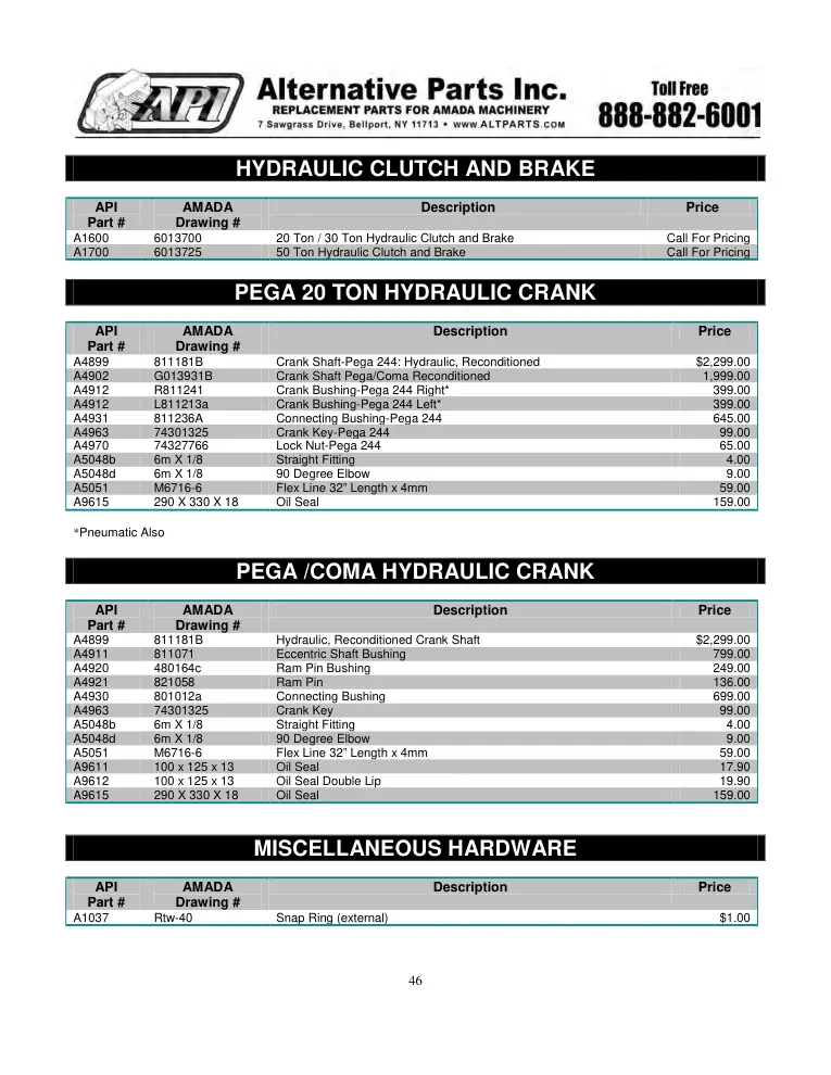Alternative Parts A9612