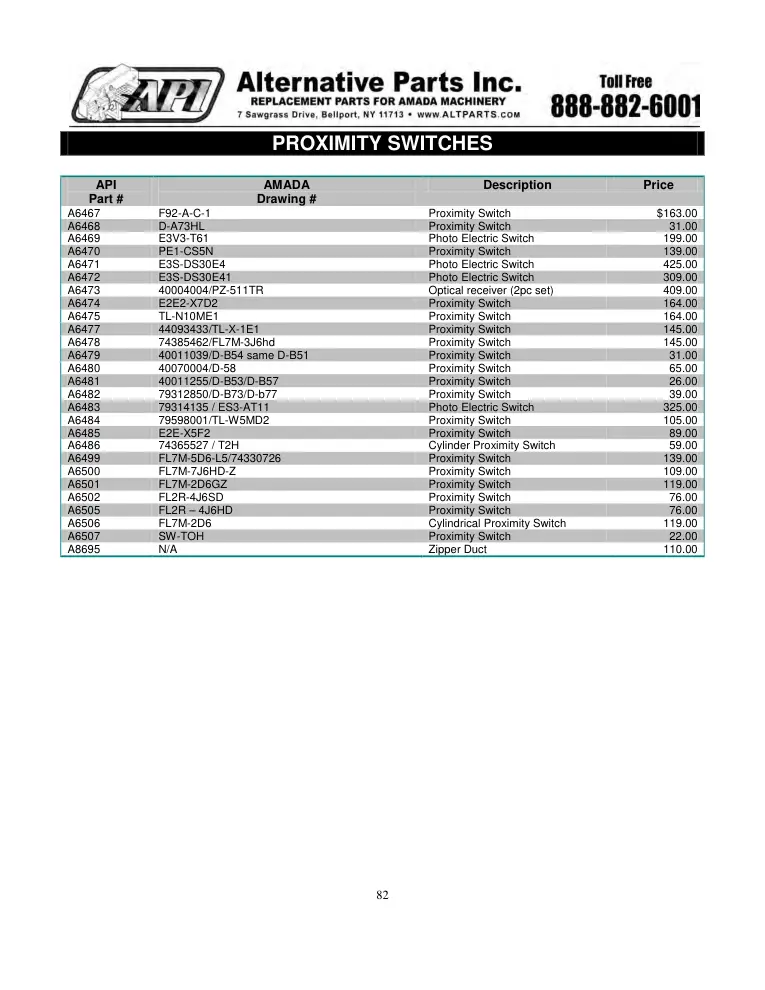 Alternative Parts A8695