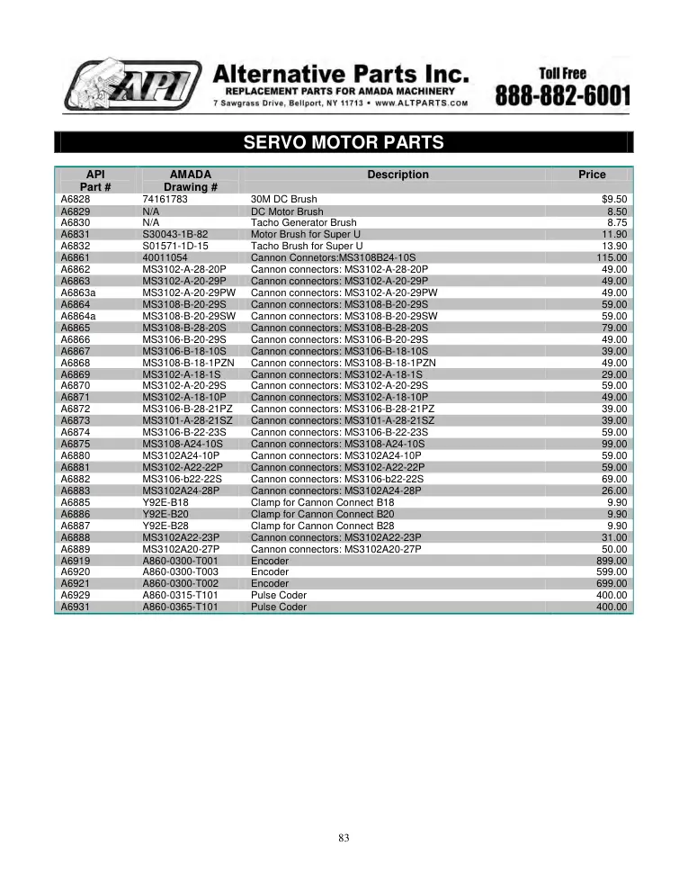 Alternative Parts A6830