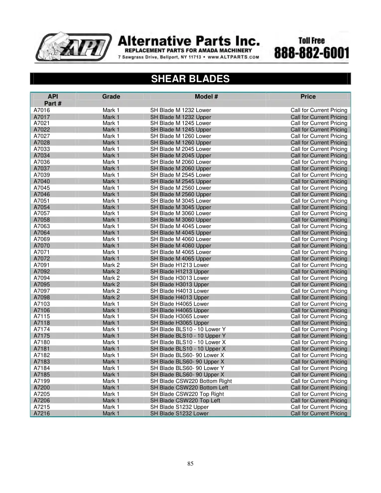 Alternative Parts A7175