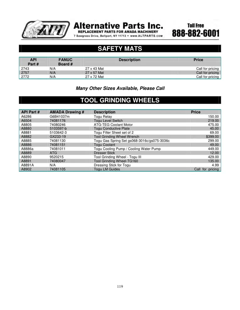 Alternative Parts A8891