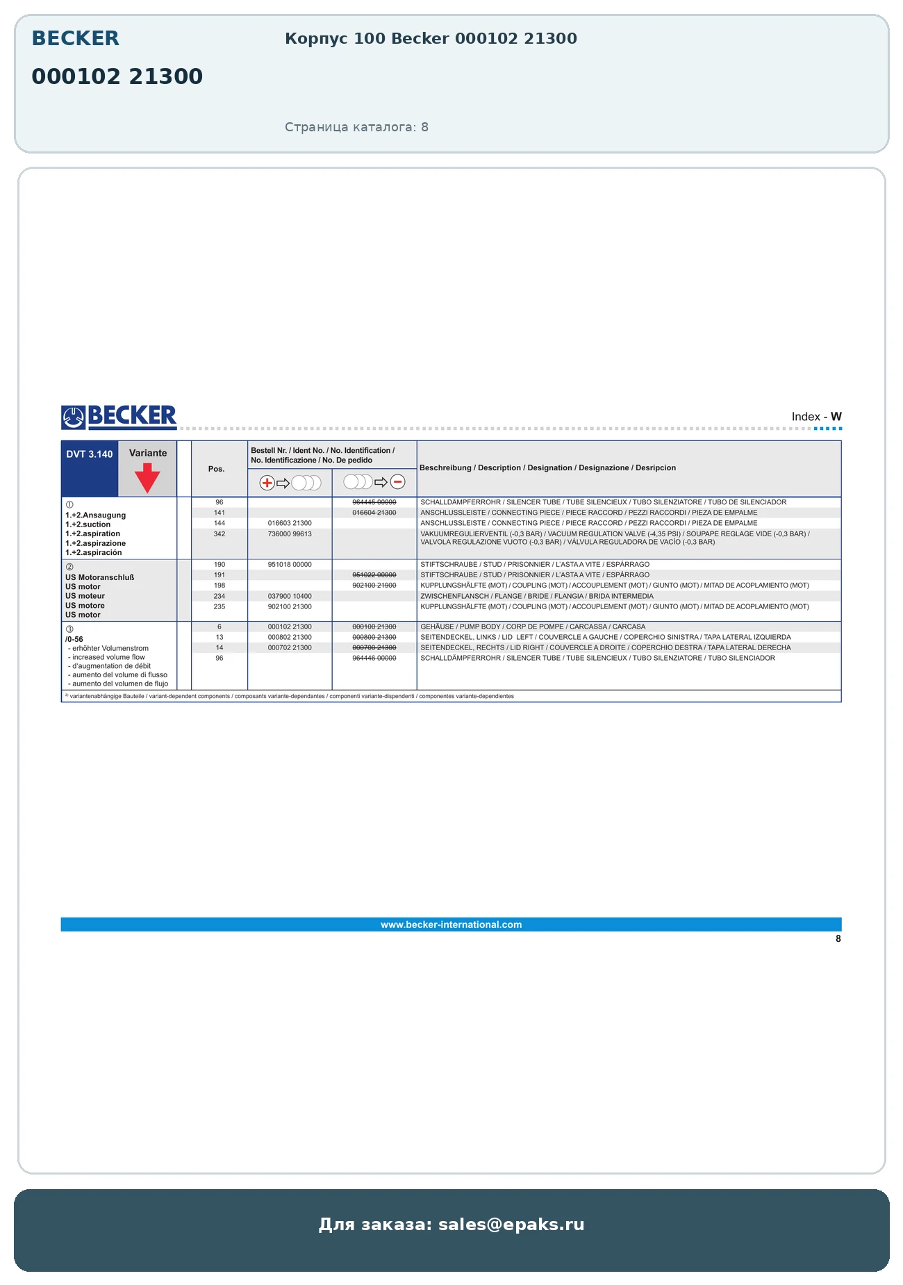 Becker 000102 21300