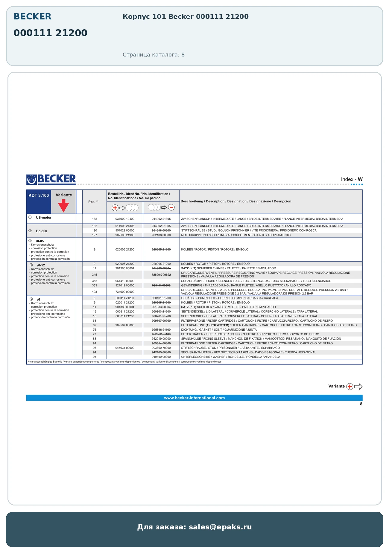 Becker 000111 21200