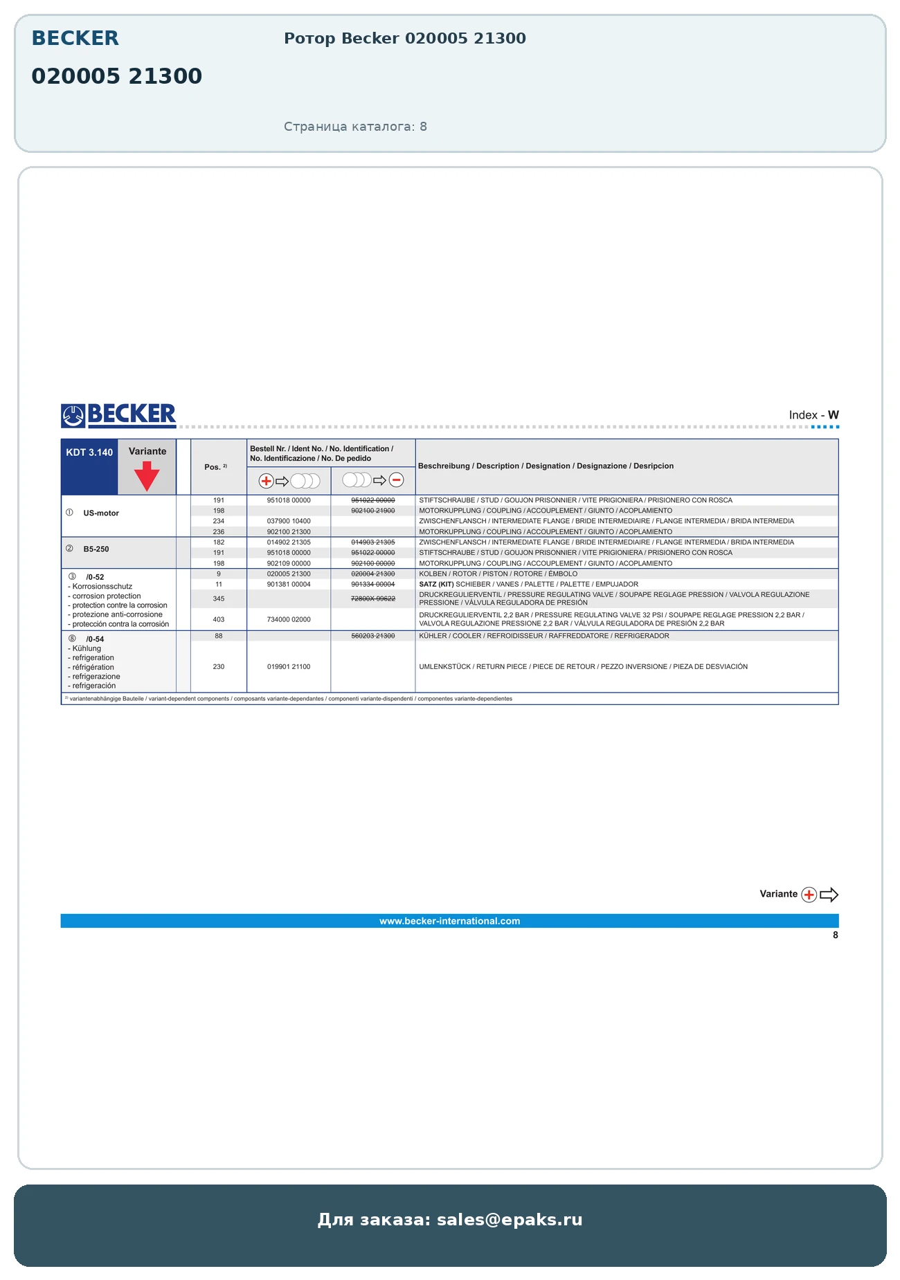 Becker 020005 21300