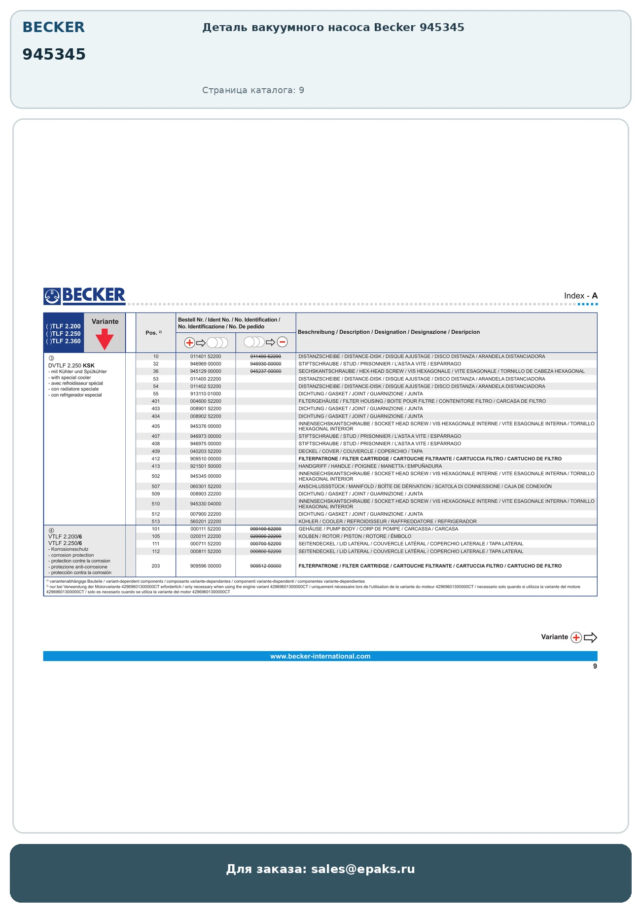 Becker 945345