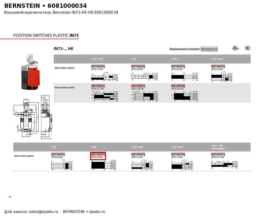 Bernstein 6081000034