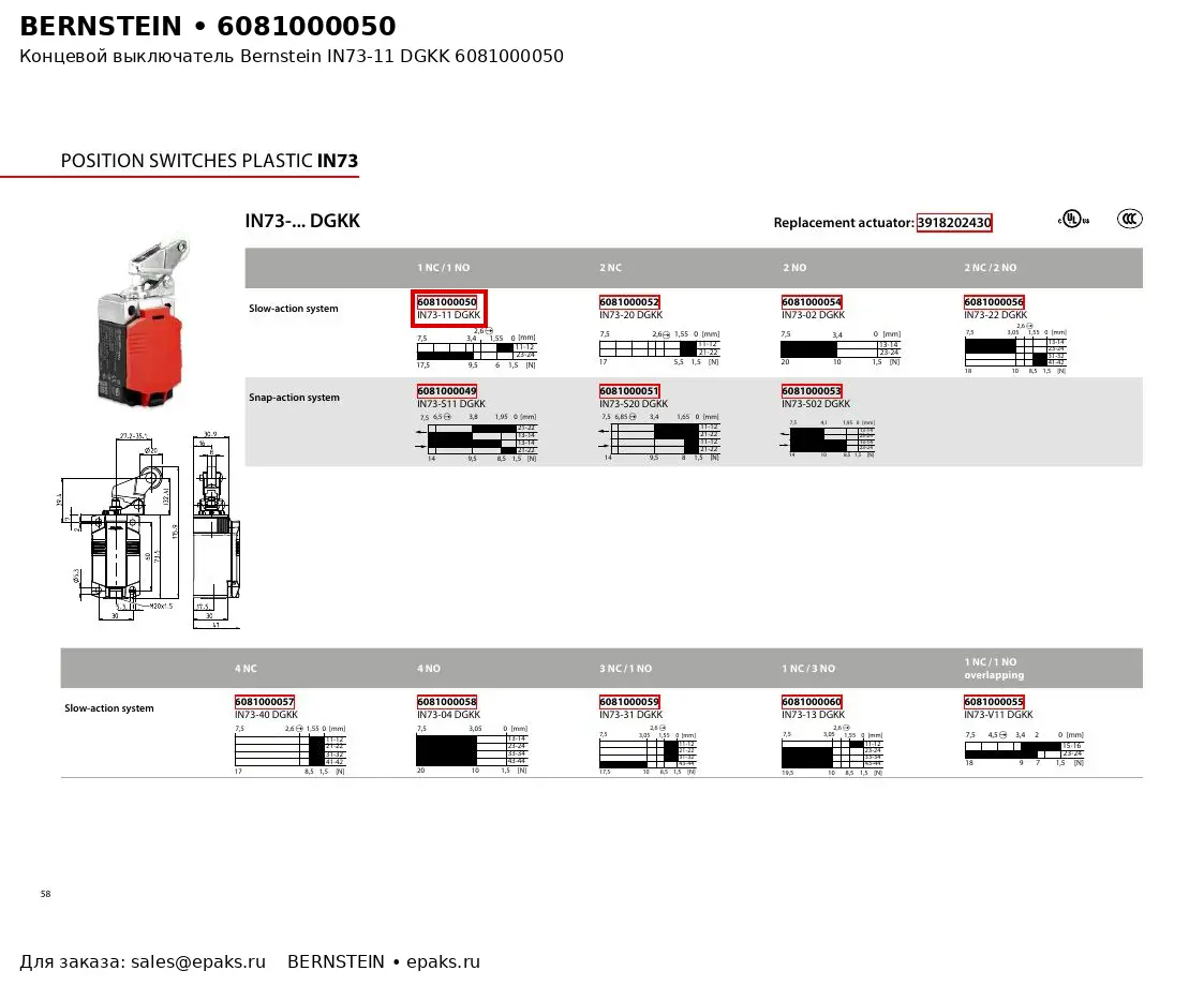 Bernstein 6081000050