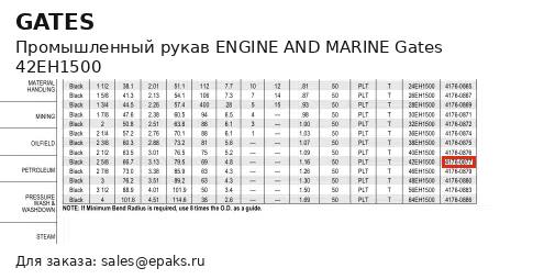 Gates 42EH1500