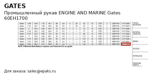 Gates 60EH1700