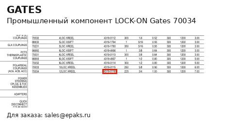 Gates 70034