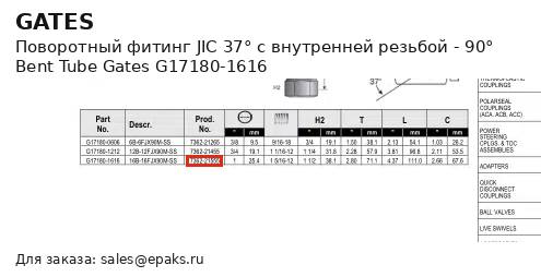 Gates G17180-1616