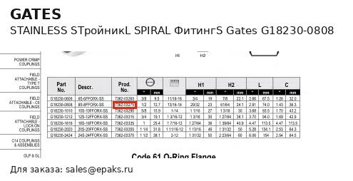 Gates G18230-0808