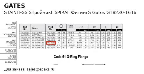 Gates G18230-1616