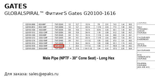 Gates G20100-1616
