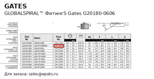 Gates G20180-0606