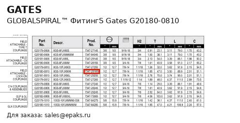 Gates G20180-0810