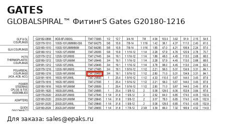 Gates G20180-1216