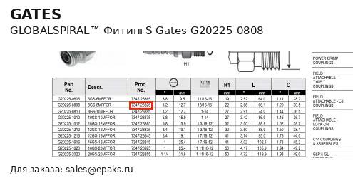 Gates G20225-0808