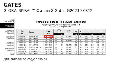 Gates G20230-0812
