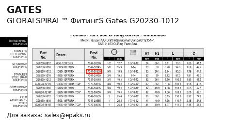 Gates G20230-1012