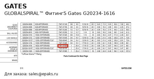 Gates G20234-1616