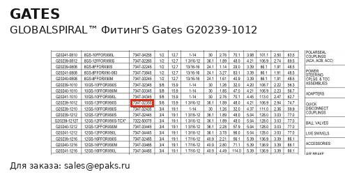 Gates G20239-1012
