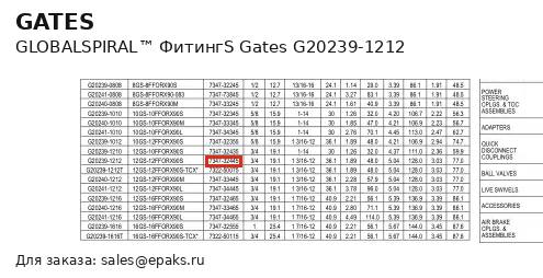 Gates G20239-1212