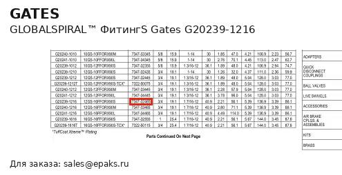 Gates G20239-1216