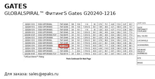 Gates G20240-1216