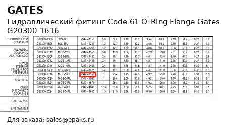 Gates G20300-1616