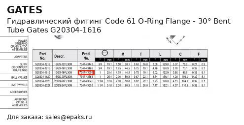 Gates G20304-1616