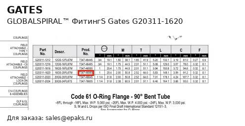 Gates G20311-1620