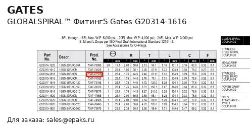 Gates G20314-1616