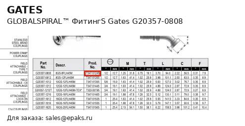 Gates G20357-0808