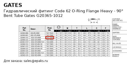 Gates G20365-1012