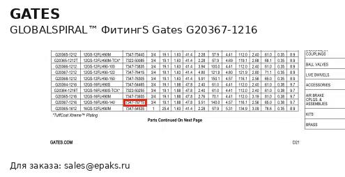 Gates G20367-1216