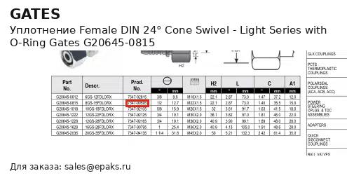 Gates G20645-0815