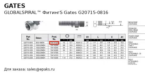 Gates G20715-0816